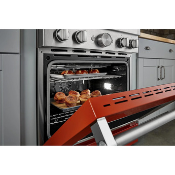 Kitchen Aid KitchenAid 30" Scorched Orange Commercial Style Dual Fuel Sealed Burner Range - — thumbnail 19