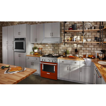 Kitchen Aid KitchenAid 30" Scorched Orange Commercial Style Dual Fuel Sealed Burner Range - — thumbnail 24