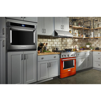 Kitchen Aid KitchenAid 30" Scorched Orange Commercial Style Dual Fuel Sealed Burner Range - — thumbnail 3