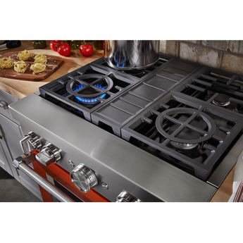 Kitchen Aid KitchenAid 30" Scorched Orange Commercial Style Dual Fuel Sealed Burner Range - — thumbnail 7
