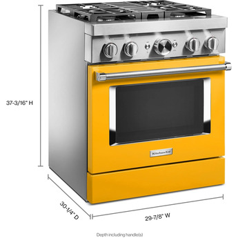 Kitchen Aid KitchenAid 30" Yellow Pepper Commercial Style Dual Fuel Sealed Burner Range - Co — thumbnail 25