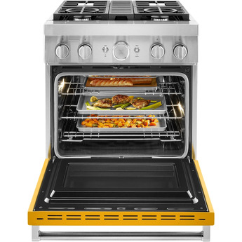 Kitchen Aid KitchenAid 30" Yellow Pepper Commercial Style Dual Fuel Sealed Burner Range - Co — thumbnail 26