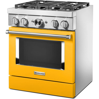 Kitchen Aid KitchenAid 30" Yellow Pepper Commercial Style Dual Fuel Sealed Burner Range - Co — thumbnail 5