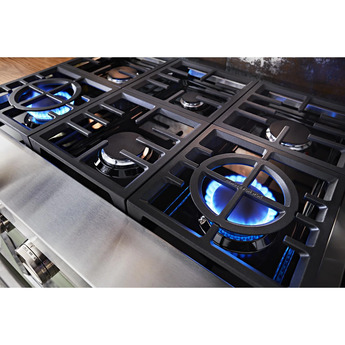 Kitchen Aid KitchenAid 36" Avocado Cream Commercial Style Dual Fuel Sealed Burner Range - Co — thumbnail 10