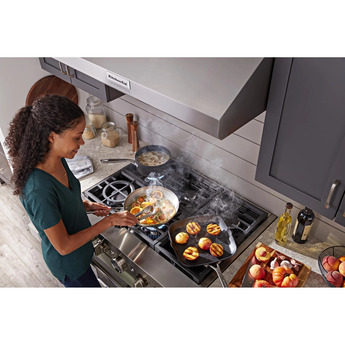Kitchen Aid KitchenAid 36" Avocado Cream Commercial Style Dual Fuel Sealed Burner Range - Co — thumbnail 31