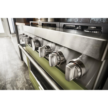 Kitchen Aid KitchenAid 36" Avocado Cream Commercial Style Dual Fuel Sealed Burner Range - Co — thumbnail 40