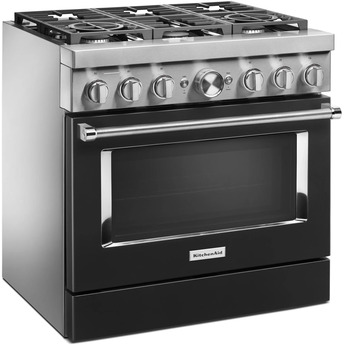 Kitchen Aid KitchenAid 36" Imperial Black Commercial Style Dual Fuel Sealed Burner Range - C — thumbnail 30