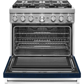Kitchen Aid KitchenAid 36" Ink Blue Commercial Style Dual Fuel Sealed Burner Range - Convect — thumbnail 2