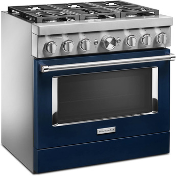 Kitchen Aid KitchenAid 36" Ink Blue Commercial Style Dual Fuel Sealed Burner Range - Convect — thumbnail 20