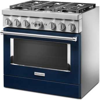 Kitchen Aid KitchenAid 36" Ink Blue Commercial Style Dual Fuel Sealed Burner Range - Convect — thumbnail 4