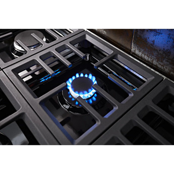 Kitchen Aid KitchenAid 36" Misty Blue Commercial Style Dual Fuel Sealed Burner Range - Conve — thumbnail 3