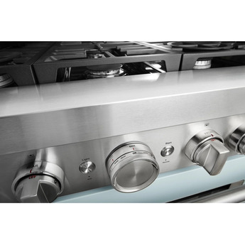 Kitchen Aid KitchenAid 36" Misty Blue Commercial Style Dual Fuel Sealed Burner Range - Conve — thumbnail 39