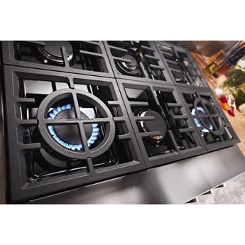 Kitchen Aid KitchenAid 36" Matte Milkshake Commercial Style Dual Fuel Sealed Burner Range - — thumbnail 24