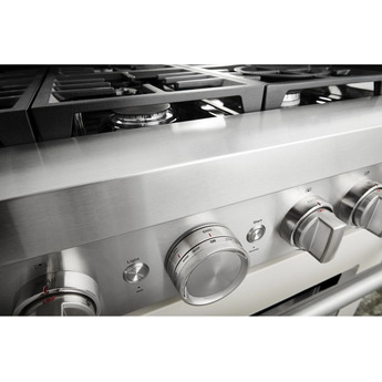 Kitchen Aid KitchenAid 36" Matte Milkshake Commercial Style Dual Fuel Sealed Burner Range - — thumbnail 4