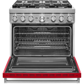 Kitchen Aid KitchenAid 36" Passion Red Commercial Style Dual Fuel Sealed Burner Range - Conv — thumbnail 12