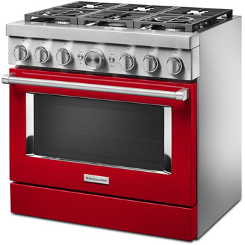 Kitchen Aid KitchenAid 36" Passion Red Commercial Style Dual Fuel Sealed Burner Range - Conv — thumbnail 16