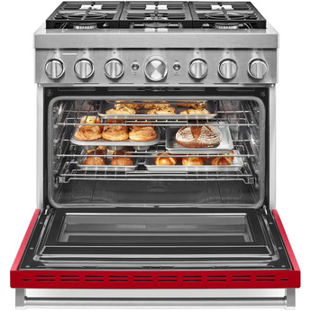 Kitchen Aid KitchenAid 36" Passion Red Commercial Style Dual Fuel Sealed Burner Range - Conv — thumbnail 43