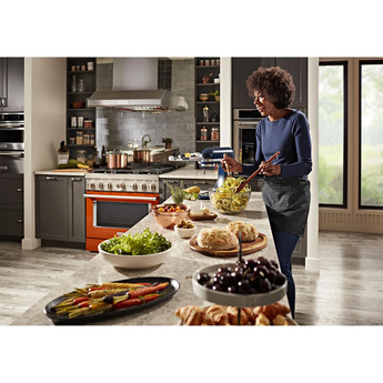 Kitchen Aid KitchenAid 36" Scorched Orange Commercial Style Dual Fuel Sealed Burner Range - — thumbnail 12
