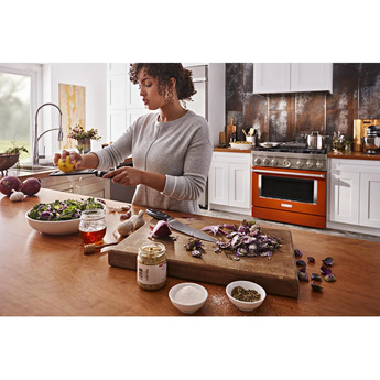 Kitchen Aid KitchenAid 36" Scorched Orange Commercial Style Dual Fuel Sealed Burner Range - — thumbnail 17