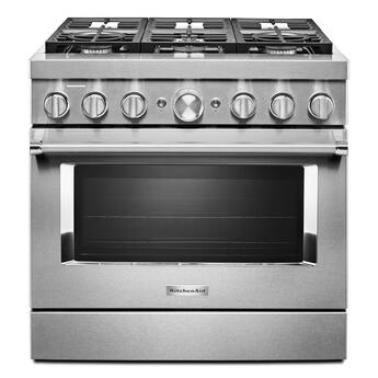 Kitchen Aid KitchenAid 36" Stainless Steel Commercial Style Dual Fuel Sealed Burner Range -