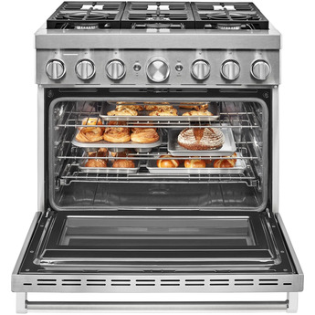 Kitchen Aid KitchenAid 36" Stainless Steel Commercial Style Dual Fuel Sealed Burner Range - — thumbnail 32