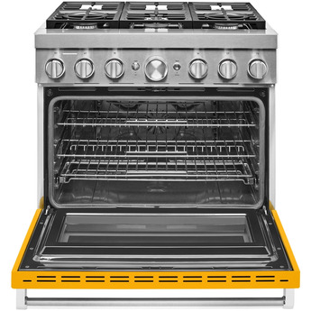 Kitchen Aid KitchenAid 36" Yellow Pepper Commercial Style Dual Fuel Sealed Burner Range - Co — thumbnail 13