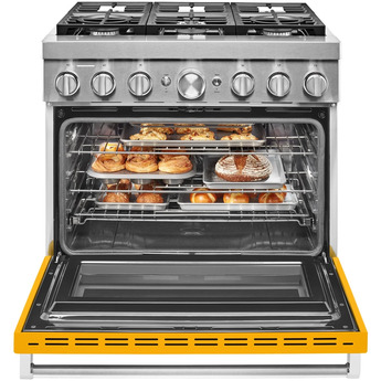 Kitchen Aid KitchenAid 36" Yellow Pepper Commercial Style Dual Fuel Sealed Burner Range - Co — thumbnail 21