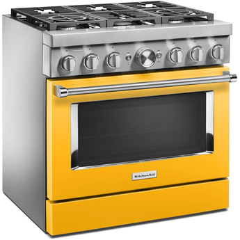 Kitchen Aid KitchenAid 36" Yellow Pepper Commercial Style Dual Fuel Sealed Burner Range - Co — thumbnail 34