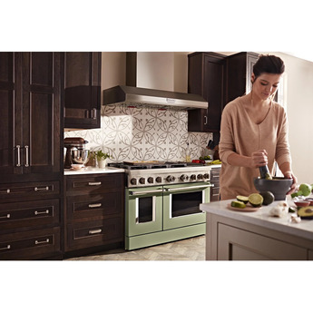 Kitchen Aid KitchenAid 48" Avocado Cream Commercial Style Dual Fuel Double Oven Sealed Burne — thumbnail 30