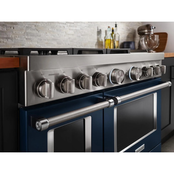 Kitchen Aid KitchenAid 48" Ink Blue Commercial Style Dual Fuel Double Oven Sealed Burner Ran — thumbnail 11