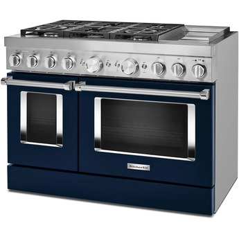 Kitchen Aid KitchenAid 48" Ink Blue Commercial Style Dual Fuel Double Oven Sealed Burner Ran — thumbnail 22