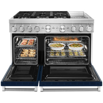 Kitchen Aid KitchenAid 48" Ink Blue Commercial Style Dual Fuel Double Oven Sealed Burner Ran — thumbnail 30