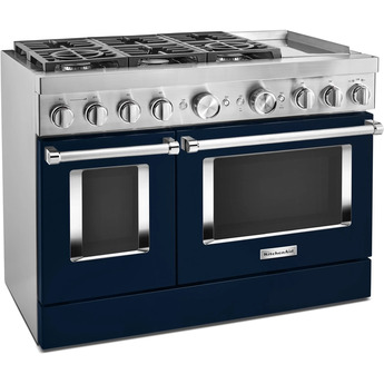 Kitchen Aid KitchenAid 48" Ink Blue Commercial Style Dual Fuel Double Oven Sealed Burner Ran — thumbnail 36