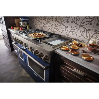 Kitchen Aid KitchenAid 48" Ink Blue Commercial Style Dual Fuel Double Oven Sealed Burner Ran — thumbnail 38