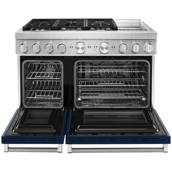 Kitchen Aid KitchenAid 48" Ink Blue Commercial Style Dual Fuel Double Oven Sealed Burner Ran — thumbnail 5