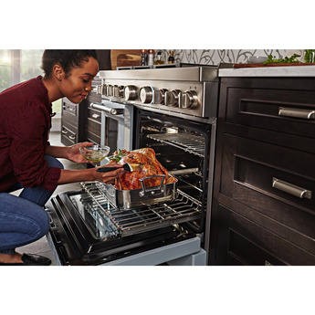 Kitchen Aid KitchenAid 48" Misty Blue Commercial Style Dual Fuel Double Oven Sealed Burner R — thumbnail 18