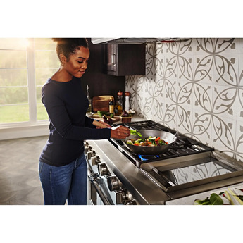 Kitchen Aid KitchenAid 48" Misty Blue Commercial Style Dual Fuel Double Oven Sealed Burner R — thumbnail 28