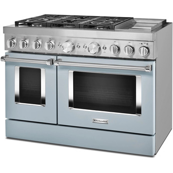 Kitchen Aid KitchenAid 48" Misty Blue Commercial Style Dual Fuel Double Oven Sealed Burner R — thumbnail 30