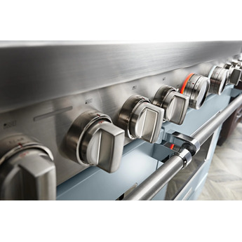 Kitchen Aid KitchenAid 48" Misty Blue Commercial Style Dual Fuel Double Oven Sealed Burner R — thumbnail 33