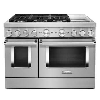 Kitchen Aid KitchenAid 48" Stainless Steel Commercial Style Dual Fuel Double Oven Sealed Bur