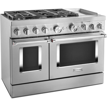 Kitchen Aid KitchenAid 48" Stainless Steel Commercial Style Dual Fuel Double Oven Sealed Bur — thumbnail 15