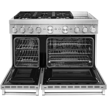 Kitchen Aid KitchenAid 48" Stainless Steel Commercial Style Dual Fuel Double Oven Sealed Bur — thumbnail 5