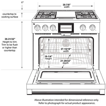 Monogram ZDP364NDTSS 36 Inch Stainless Steel Dual Fuel Freestanding Range, in Stainless Steel — thumbnail 20