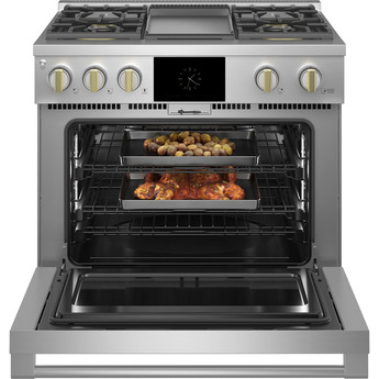 Monogram ZDP364NDTSS 36 Inch Stainless Steel Dual Fuel Freestanding Range, in Stainless Steel — thumbnail 36