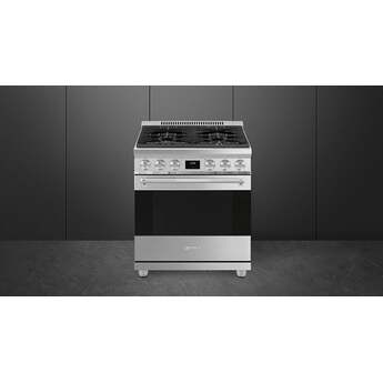 Smeg SPR30UGMX 30 Inch Dual Fuel Freestanding Range — thumbnail 4