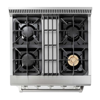 Thor Kitchen Professional 30" Stainless Steel Dual Fuel Sealed Burner Range — thumbnail 3