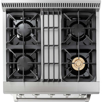 Thor Kitchen Professional 30" Stainless Steel Dual Fuel Sealed Burner Range — thumbnail 4
