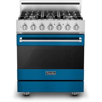 Viking RVDR33025BABLP 3 Series 30 Inch Alluvial Blue Dual Fuel Convection Freestanding Range