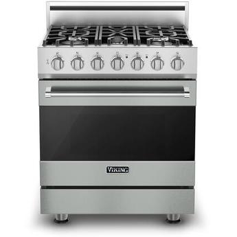 Viking RVDR33025BAGLP 3 Series 30 Inch Arctic Grey Dual Fuel Convection Freestanding Range