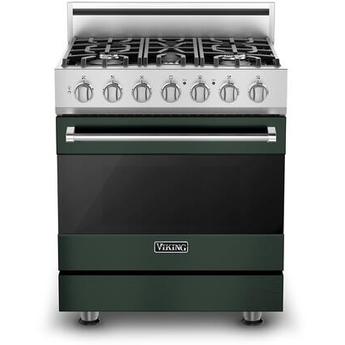 Viking RVDR33025BBF 3 Series 30 Inch Blackforest Green Dual Fuel Convection Freestanding Range